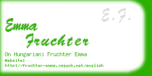 emma fruchter business card